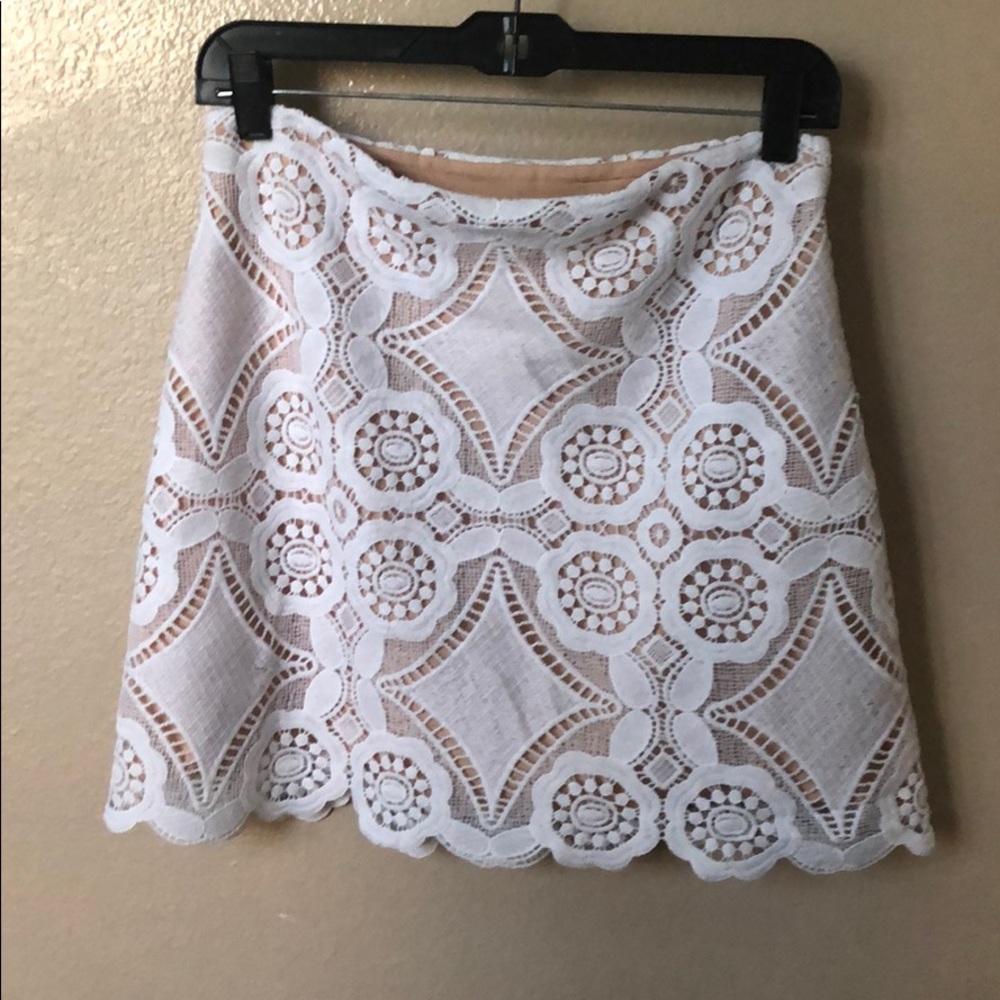 Abercrombie white, lace skirt